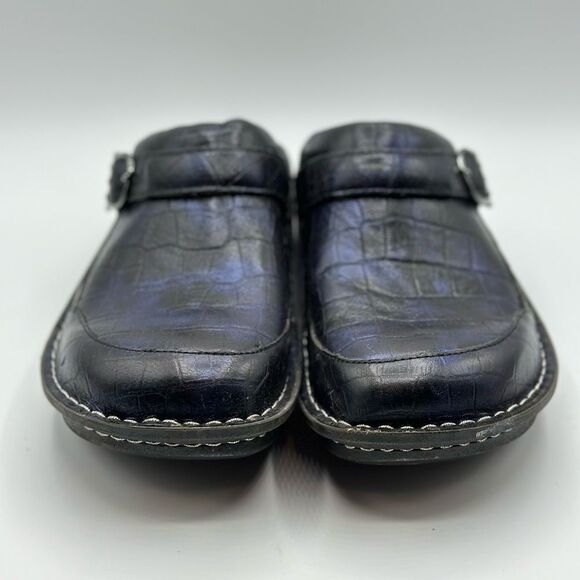 Alegria Women's Seville Clog Blue Croc Leather - Picture 4 of 9